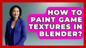 How To Paint Game Textures In Blender? - Graphic Design Nerd