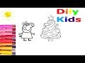Свинка Пеппа. Раскраска для детей. Учимся раскрашивать. Peppa Pig. Coloring for kids.