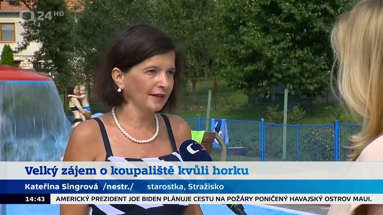 Koupaliště Stražisko na ČT24 16. 8. 2023