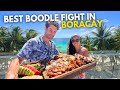 Italian filipina familys best boodle fight experience in boracay