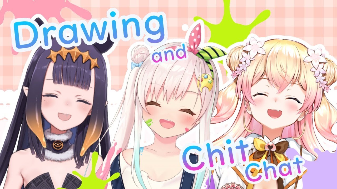 Drawing + Chit Chat! イナ！ねね！イオフィ！の Girls Talk!【hololiveID】