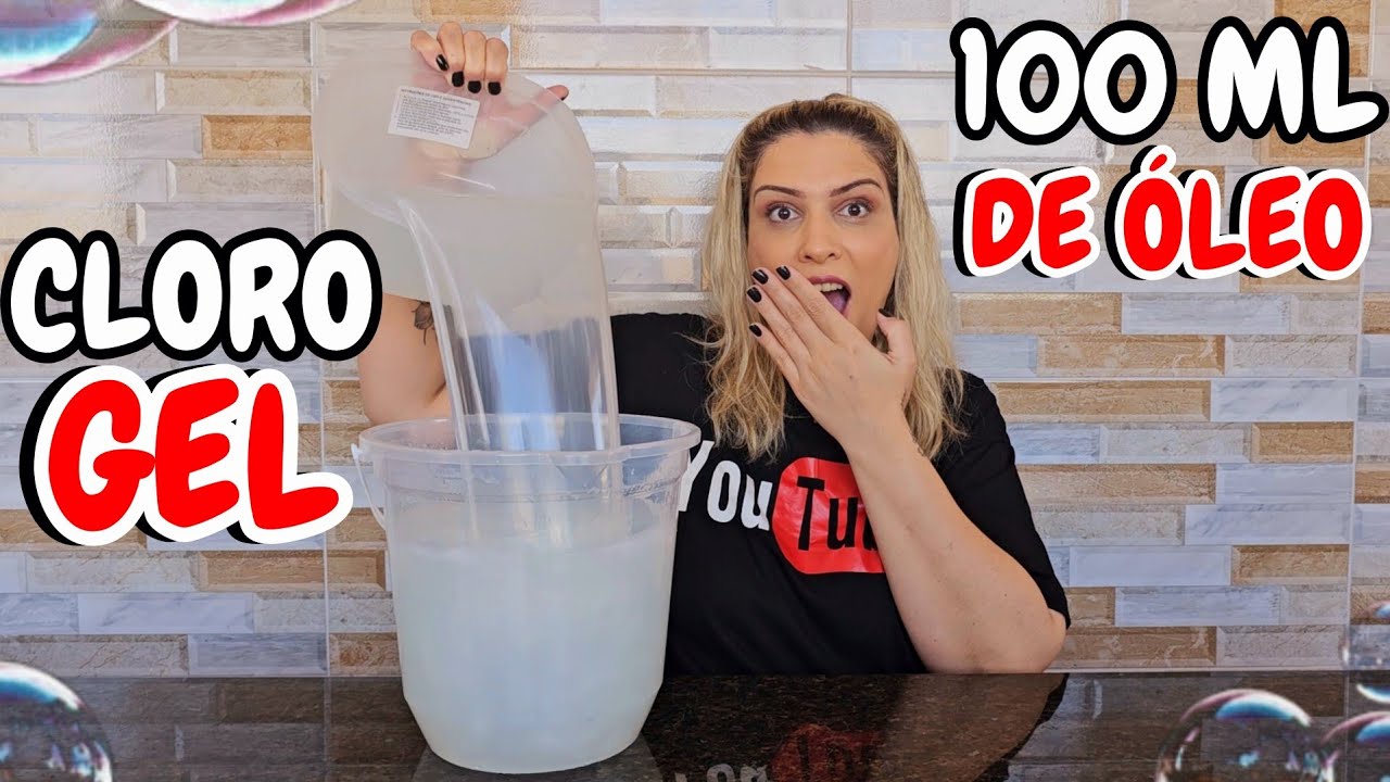 COMO FAZER O VERDADEIRO CLORO GEL IGUAL AO DO MERCADO COM 100 ML DE ÓLEO 😱🤑🥰
