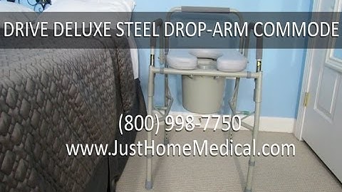 Just Home Medical: Drive Deluxe Steel Drop-Arm Commode With Padded Seat