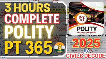 VisionIAS PT365 POLITY 2025 COMPLETE I POLITY 1 YEAR COMPLETE CURRENT #upsc #ias #pt365