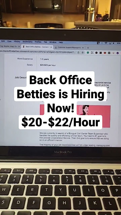 Back Office Betties is Hiring Now $20-$22/Hour #workfromhome #business #job TheWorkatHomeLifestyle