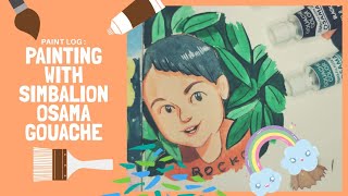 Gouache painting with simbalion paint
