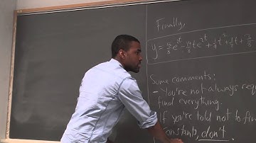 Math 391 Lecture 13 - The conclusion of Undetermined Coefficients and Variation of Parameters