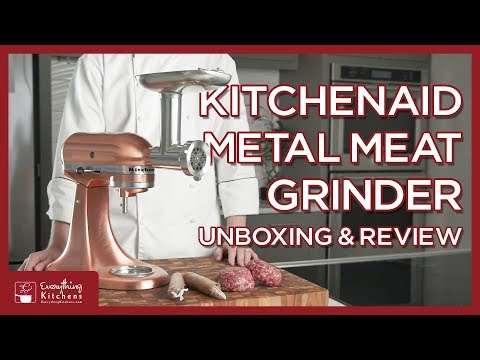 KitchenAid Metal Food Grinder - Meat Grinder Attachment Unboxing & Test