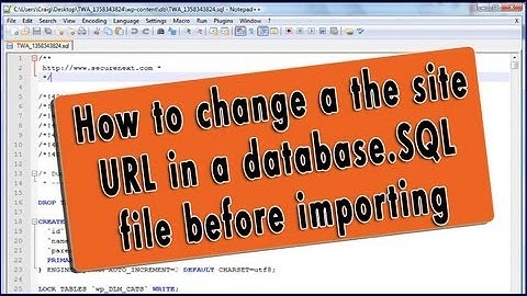 How to edit a backup database.sql file and change the URL before importing on new URL