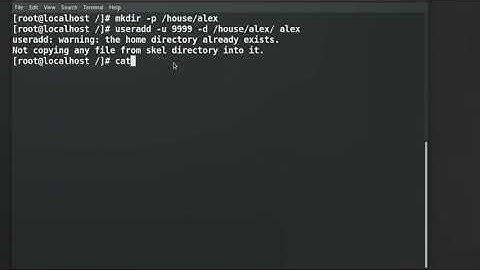 adding user with desired uid & home directory in rhel8