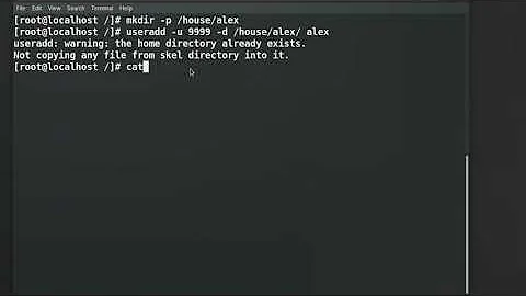 adding user with desired uid & home directory in rhel8