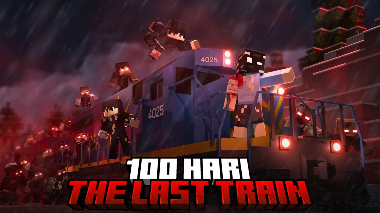 100 Hari Minecraft The Last Train Apocalypse