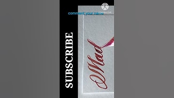calligraphy style Subscribers request name#cursive #calligraphy #shorts #viral @SAMYAKARTS