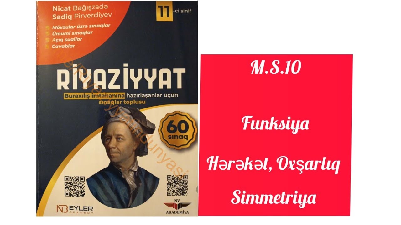 M.S.10 Funksiya, Hərəkət, Oxşarlıq, Simmetriya . Nicat Bağışzadə 60 sınaq #11cisinif #blok #miq