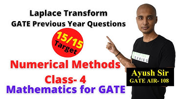 Laplace Transform GATE Previous Year Question with Solution in Hindi, Numerical Methods Class- 4