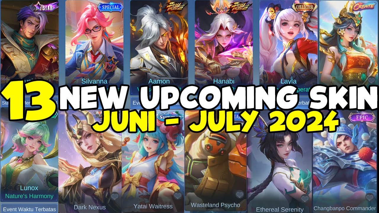 UPDATE 13 SKIN TERBARU BULAN JUNI - JULY 2024 MOBILE LEGENDS - YouTube