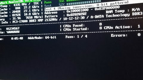 Ram Testing  DDR3 testing on Memtest 86