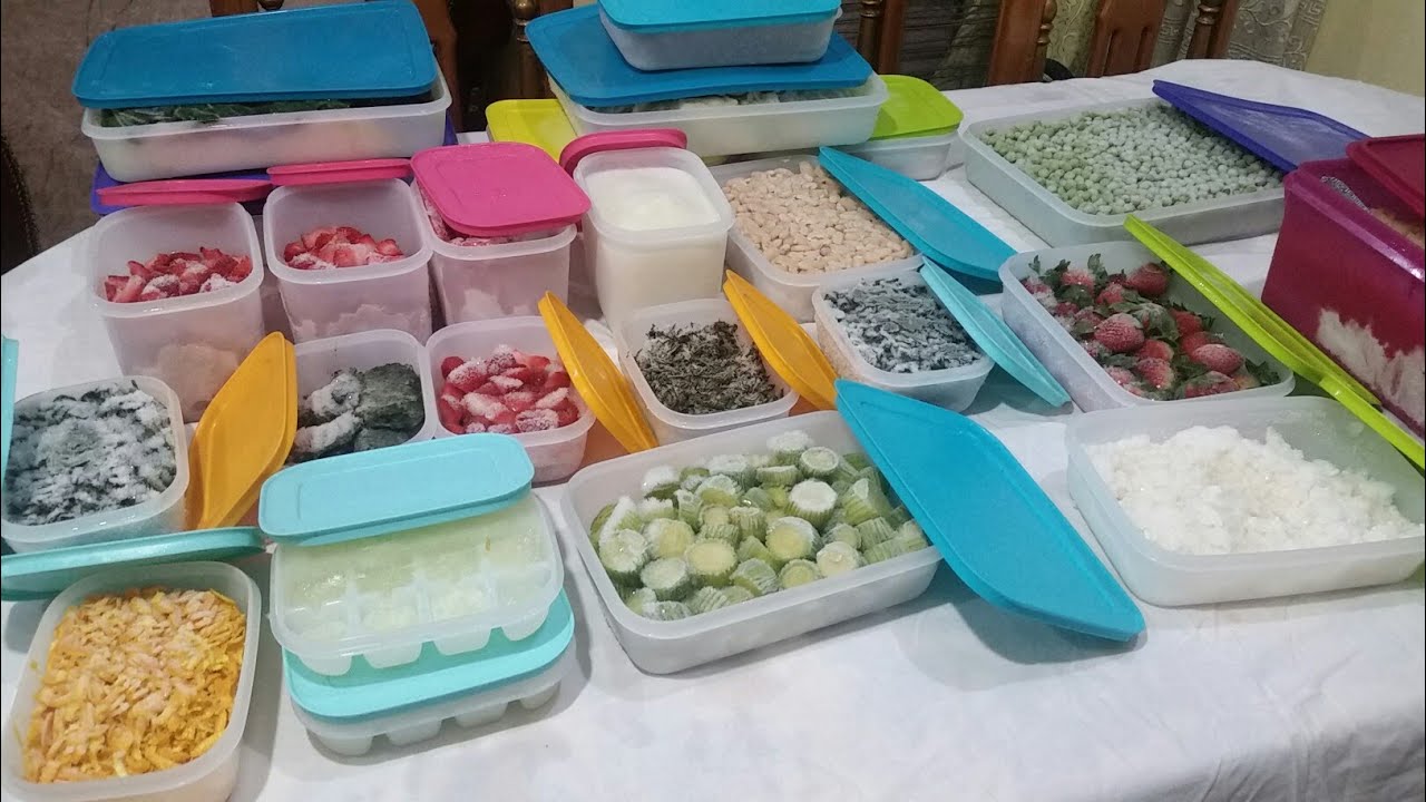 تفريزات شهر #رمضان وعرض لاستخدام علب فريزر#تابروير بناء على رغبات المتابعين الحلويين# مع_ دوللى_احلى