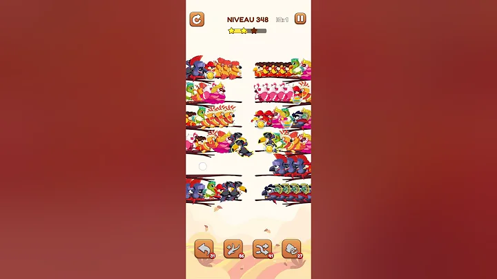 bird sort 2 color puzzle solution niveau 348 #games #gaming #puzzle #puzzlegame #androidgames