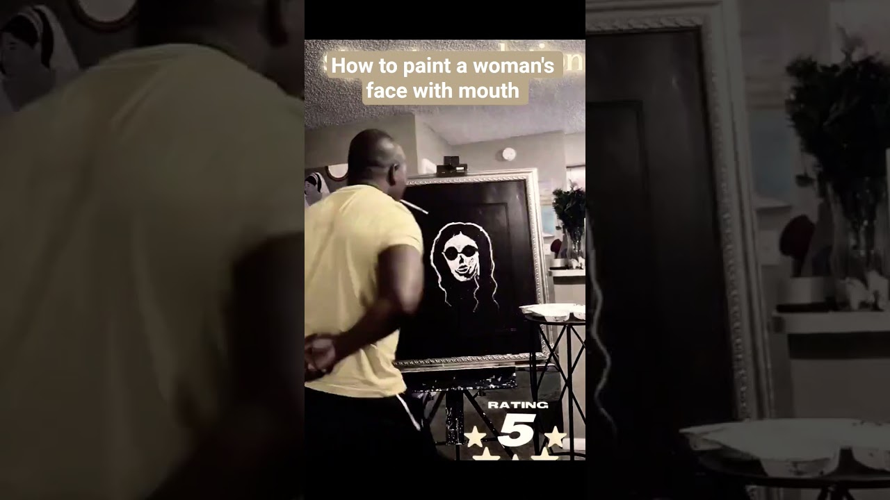 how to paint a woman's face with mouth