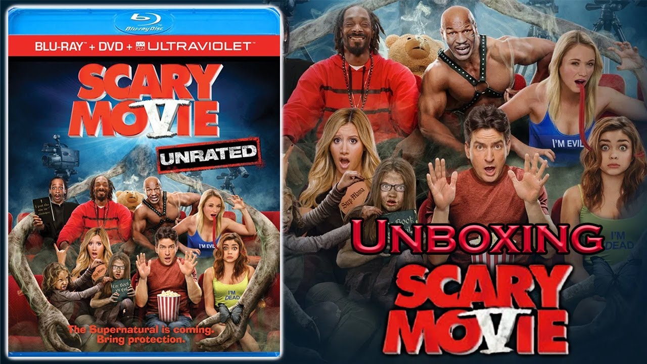 Очень страшное кино 5 2013 на Blu-ray (обзор и распаковка) (Эшли Тисдейл, Саймон Рекс, Эрика Эш)