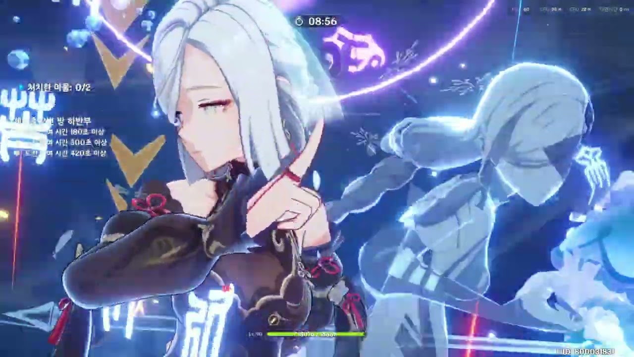 원신 5.7 나선비경 12층 (전,후반 스커크,푸리나,신학,에스코피에)