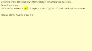 This Tutorial Covers Molar Volume Calculations Combined With Mass.