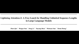 Lightning Attention-2: A Free Lunch for Handling Unlimited Sequence Lengths in Large Language Models