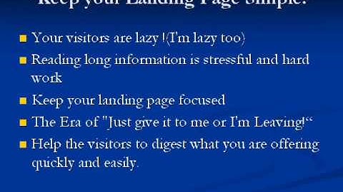 Tips on Landing Page Optimization.wmv