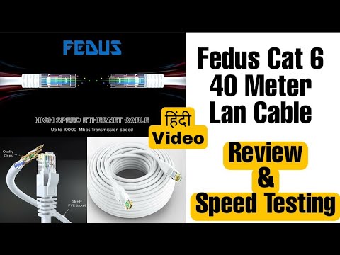 FEDUS 50 Meter Cat6 Ethernet Cable, Lan Cable, Network Cable White