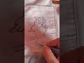 Bird drawing on Tote bag #art