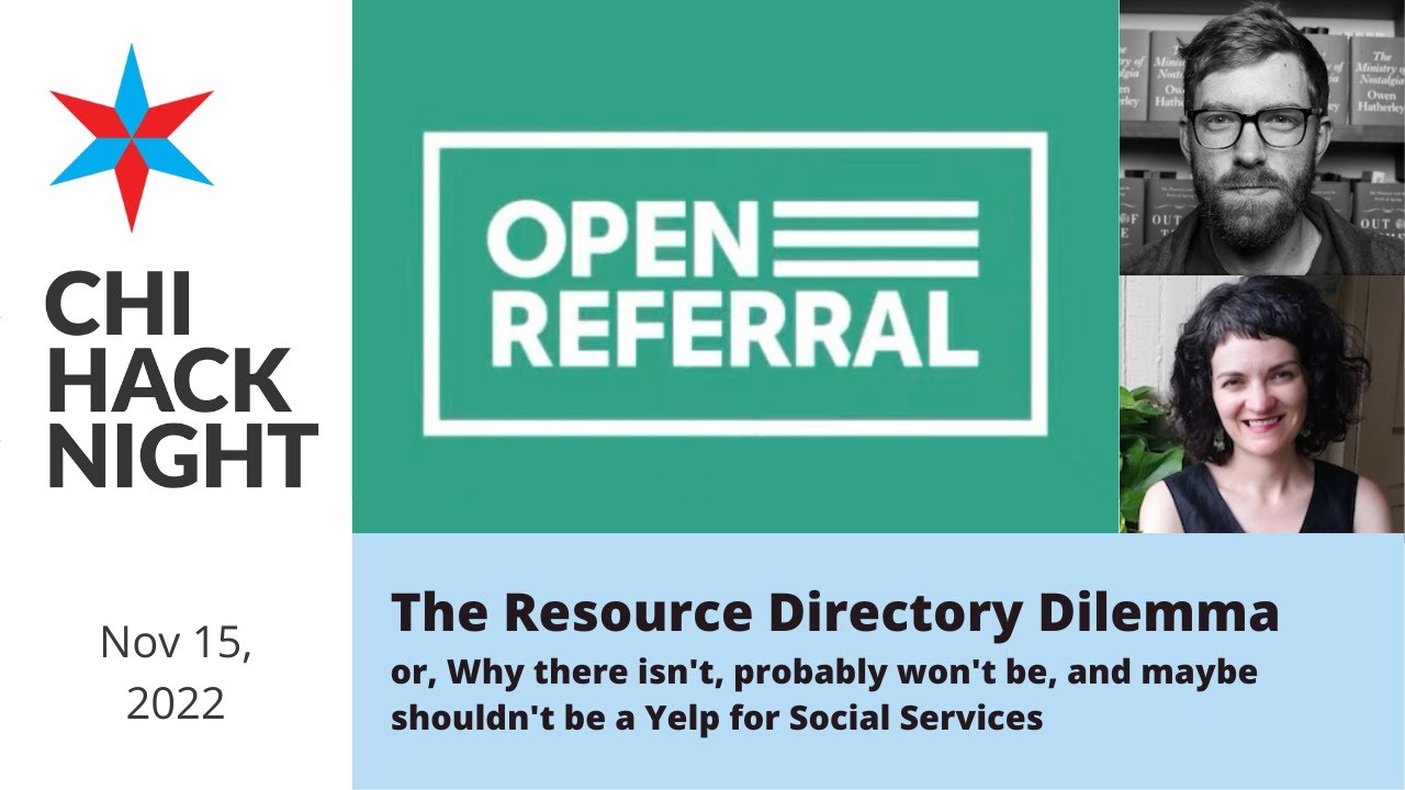 The Resource Directory Dilemma and Open Referral - YouTube