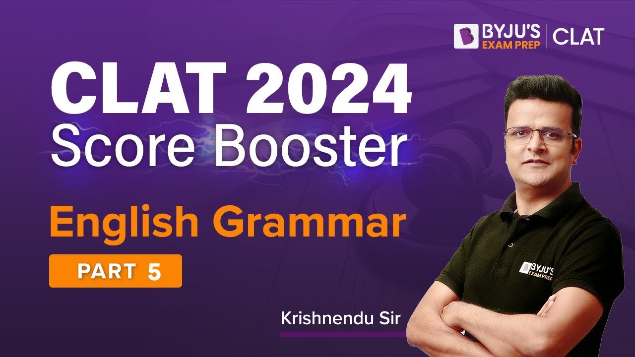 CLAT 2024 Score Booster (Part 4) English Grammar for CLAT YouTube
