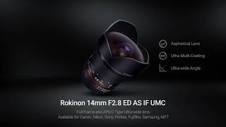 Rokinon 14mm F2.8 Full Frame Ultra Wide Angle Manual Focus Lens