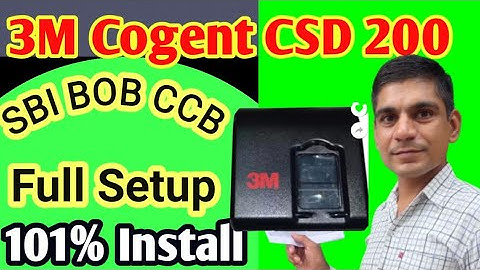 HOW TO install SBI BOB CCB 3M Cogent CSD200 RD Setup || Latest Precision Biometric Driver || 2021