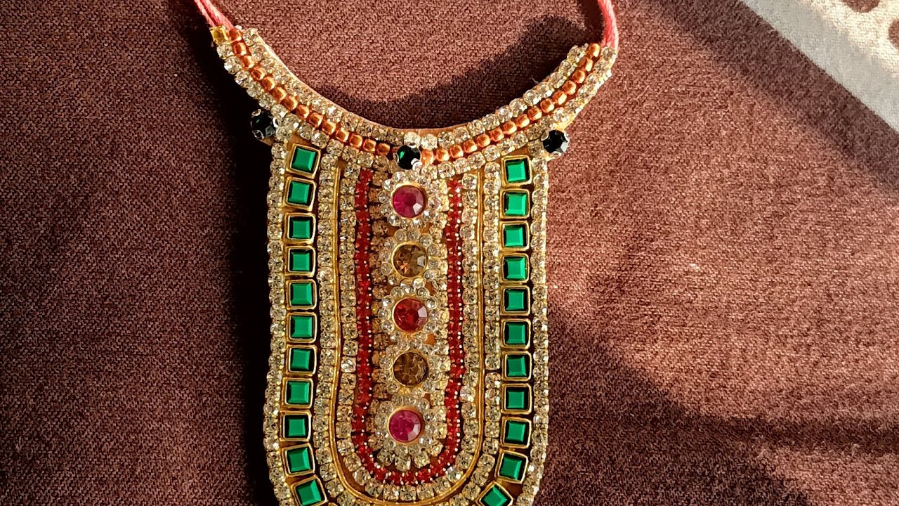 Tirupati Balaji Style Necklace for Laddu Gopal ☺️ || Handmade Heavy Necklace || Part - 2