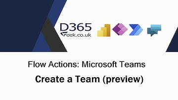 Microsoft Teams Flow Actions: Create A Team (preview)