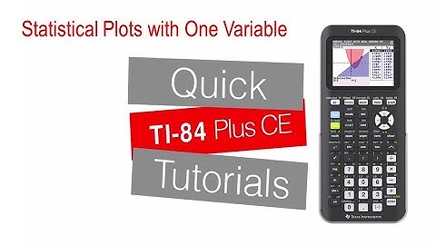 Statistical Plots with One Variable | TI-84 Plus CE | Getting Started Series - Data and Statistics