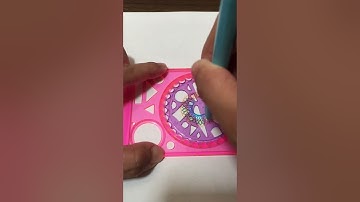 Spirograph : Design drawn with wheels inside rings #shorts #spirograph #asmr #satisfying #relaxing