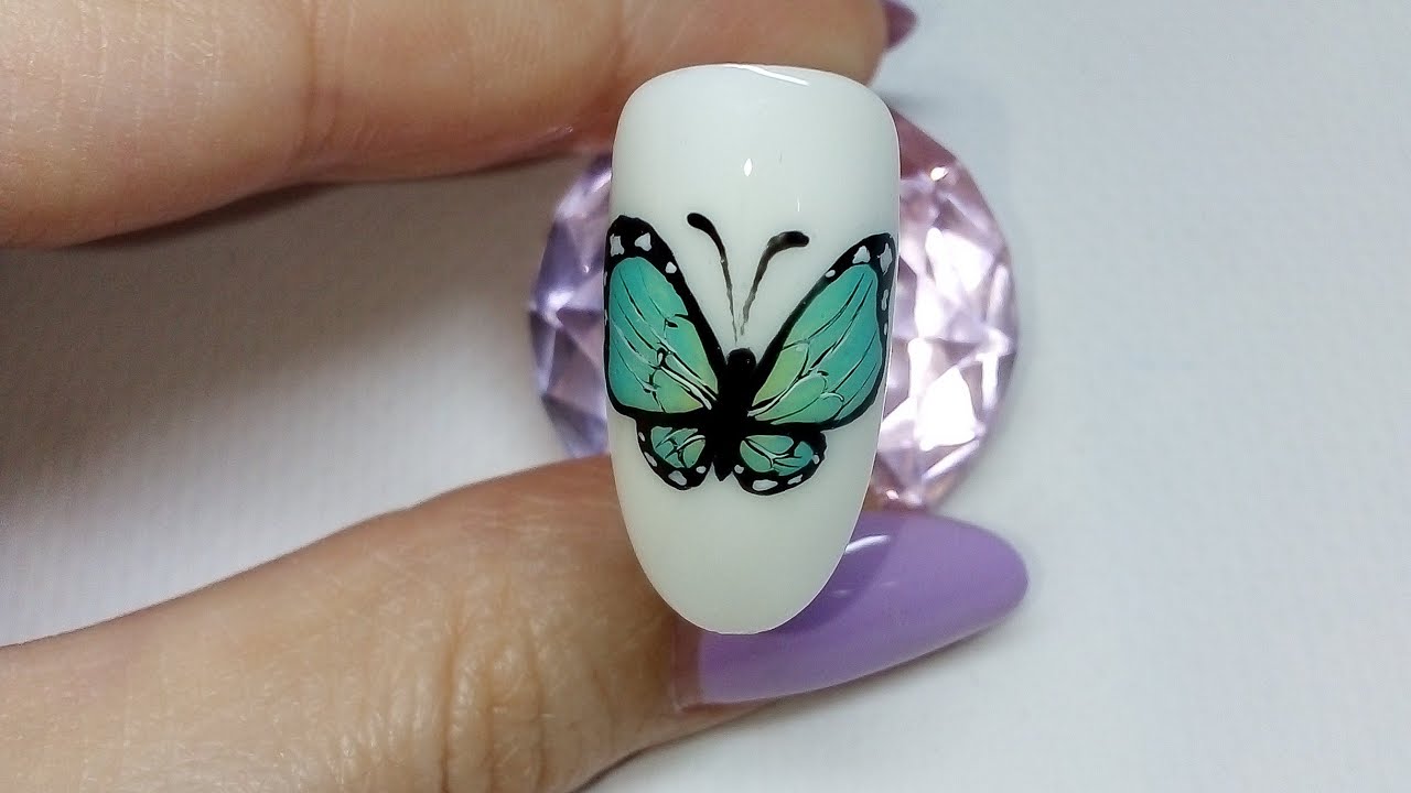 Tutorial farfalla con semipermanenti Meanail paris - YouTube