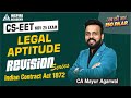 CSEET Nov 2025 | Lec 6 | Indian Contract Act Revision | CA Mayur Agrawal Sir
