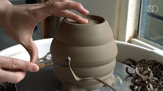 물레로 만드는 도자기 화병 : Making a ceramic vase on the Wheel [ONDO STUDIO]