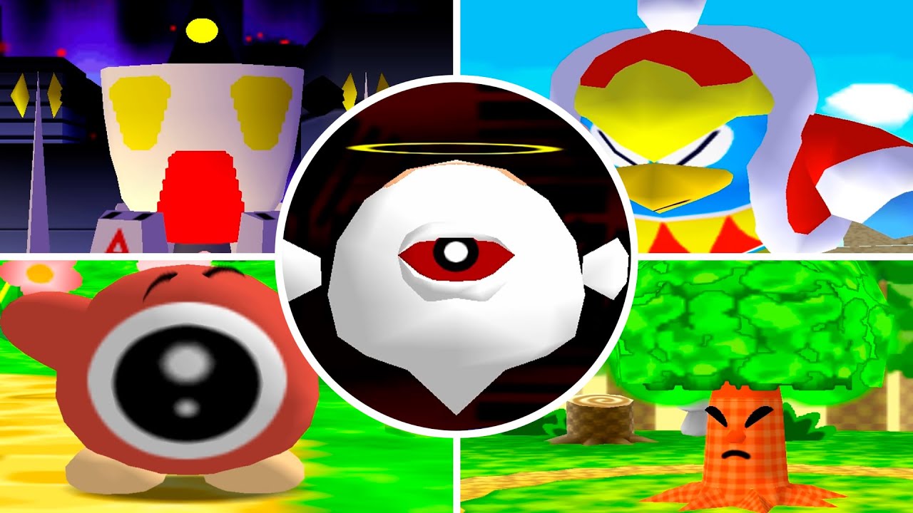Kirby 64: The Crystal Shards - All Bosses (No Damage, No Copy Abilities)