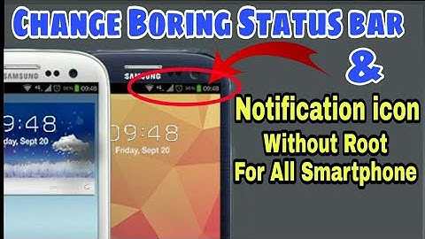How to change status bar icon without ROOT . by Tech World