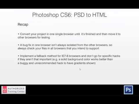 Photoshop PSD to HTML tutorial - Conclusion