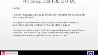 Photoshop PSD to HTML tutorial - Conclusion