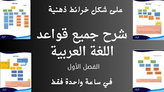 شرح جميع قواعد الفصل الأول بساعة واحدة فقط || شامل ١٠٠٪؜ || اللغة العربية المشتركة (مهارات)