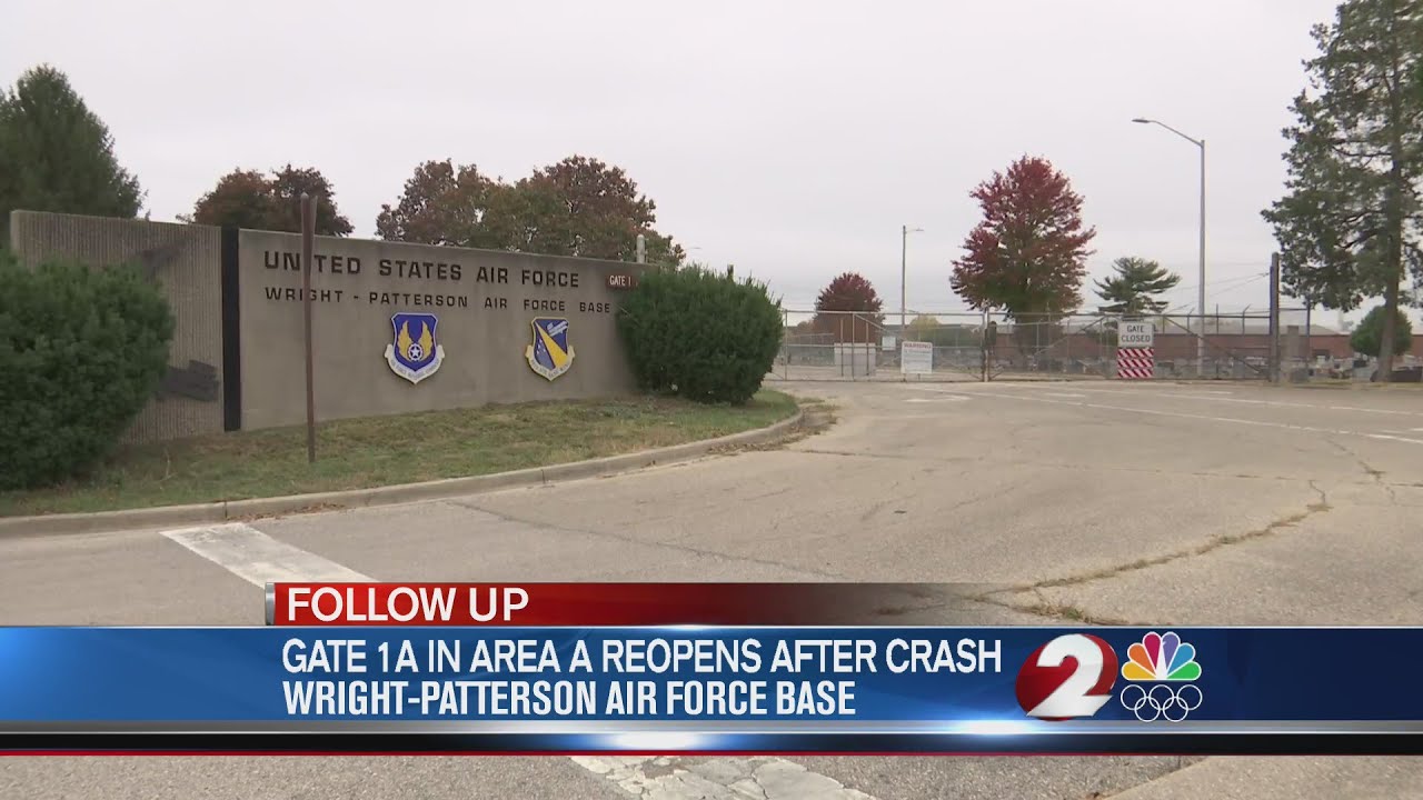 Gate reopened after crash at WrightPatt Air Force Base YouTube
