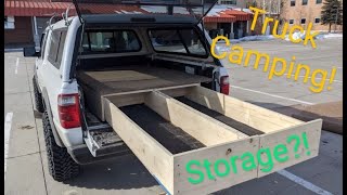 Simple Truck Camping Platform & Truck Bed Storage Build Under $200 | Ford Ranger
