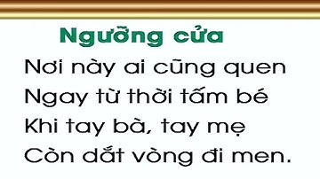 Ngưỡng cửa | Tiếng Việt lớp 1 | Sách chân trời sáng tạo